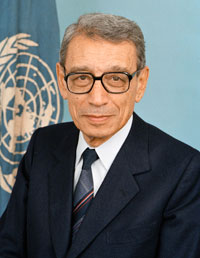 portrait of former Secretary-General Boutros Boutros-Ghali 