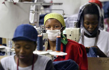 Textile factory in Lesotho