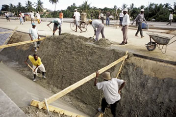 Building a road in Tanzania