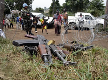 UN peacekeepers disarm militia fighters in the Congo’s Ituri region
