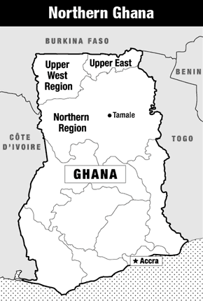 Map of Northern Ghana