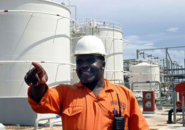 A gas processing plant in Tanzania