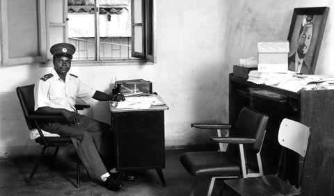 Office of a police commander in Maputo, Mozambique