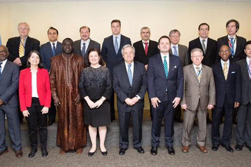Les membres du CCQAB avec le Secrétaire général - 2017