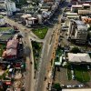 Vue aérienne de Opebi, Ikeja, Lagos.