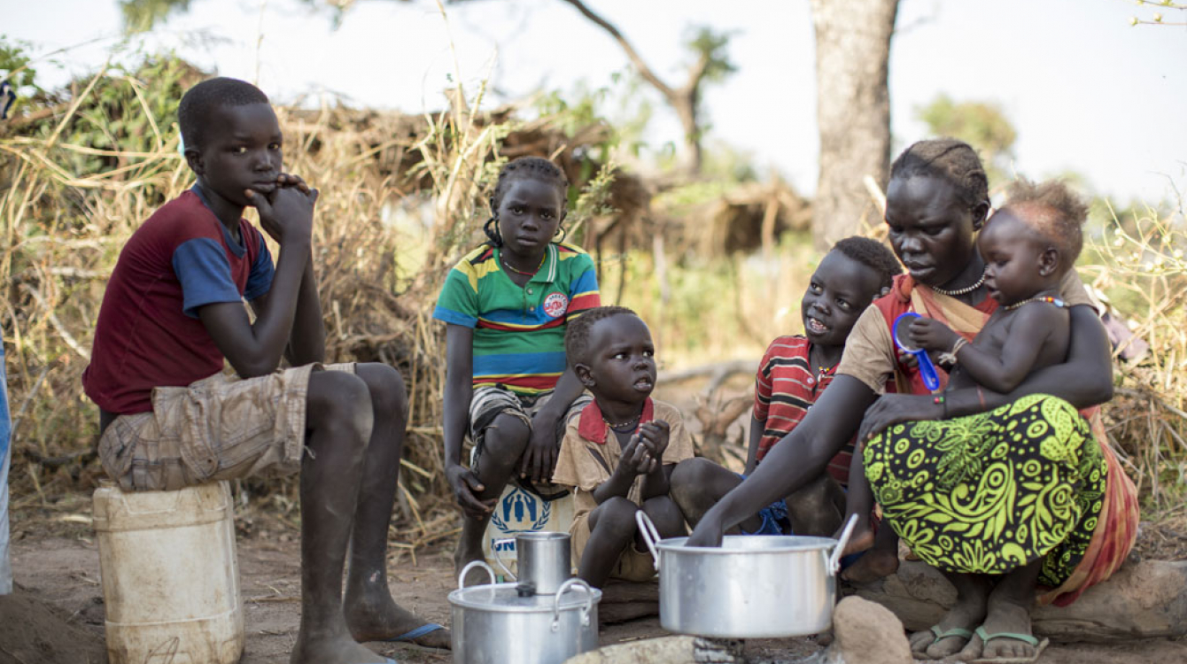 Des Soudanais du Sud Kordofan ont trouvé refugé dans le camp d’Ajuong Thok, au Soudan du Sud. Photo HCR/Rocco Nuri