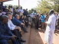 UN Secretary-General António Guterres (seated, third from left) in a camp for internally displaced persons in Bangassou, Central African Republic. Photo: UN Photo/Eskinder Debebe