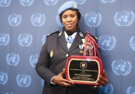 UN Female Police Officer of the Year, Major Seynabou Diouf of Senegal.