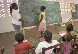 Classroom in Liberia.