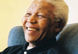 Portrait de Nelson Mandela.