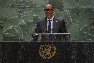 Paul Kagame, President of the Republic of Rwanda, addresses the general debate of the General Assembly’s seventy-fourth session. 24 September 2019