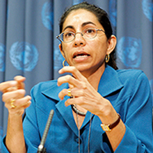 Portrait of Ms. Binaifer Nowrojee, Researcher with Human Rights Watch