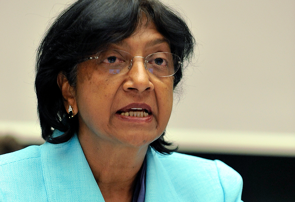 Navi Pillay, UN High Commissioner for Human Rights, addresses the observance.