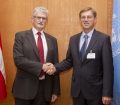 Mogens Lykketoft, President of the seventieth session of the General Assembly, meets with Prime Minister of Slovenia