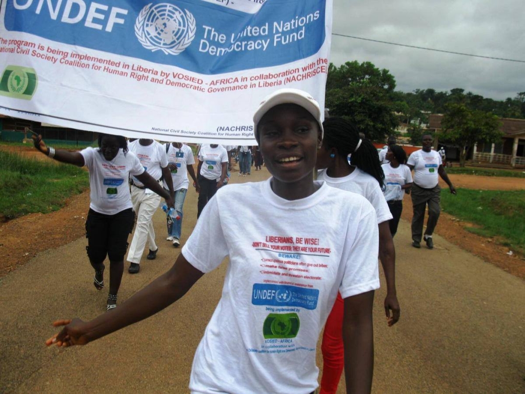 Un projet exécuté par le FNUD au Libéria œuvre en faveur des droits humains, civiques et électoraux durables au sein des populations marginalisées. FNUD/VOSIED Libéria