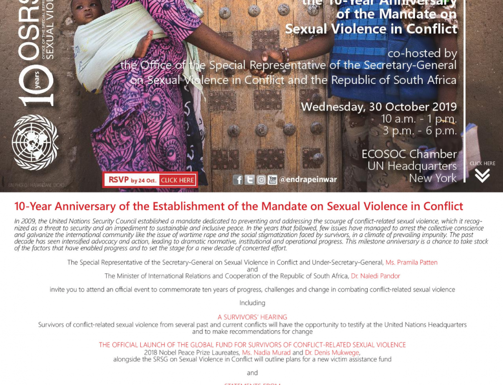 Factsheet 12th Annual Report Of The Sg On Conflict Related Sexual Violence Crsv United 