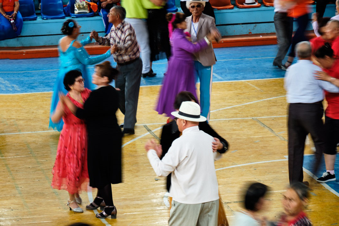 People dancing in a gym