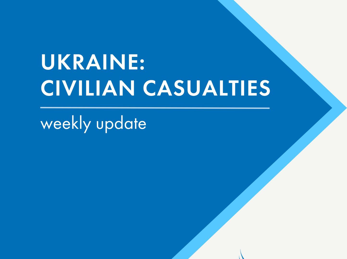 Ukraine: Civilian casualties weekly update