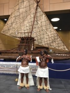 PHOTO: Fijian warriors performed a ceremonial welcome ceremony at the conference opening.