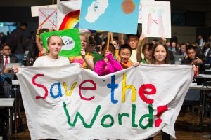 PHOTO: Children demand climate action at the opening of COP23 in Bonn.